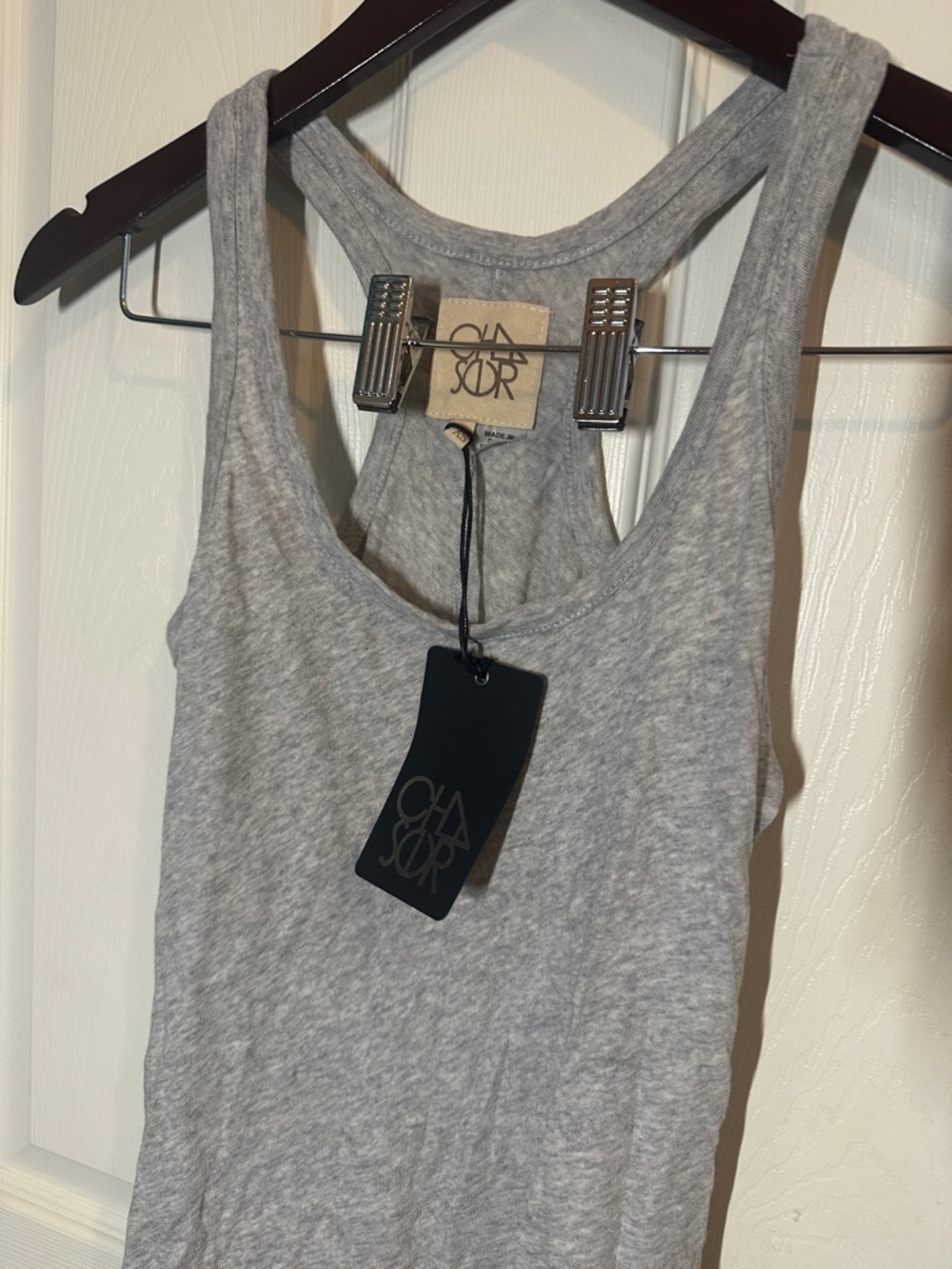Chaser Light Gray Racerback Tank Top - Picture 3 of 5